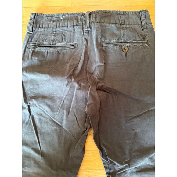 American Eagle Dark Grey Chino Pants 28x30 - Picture 3 of 5